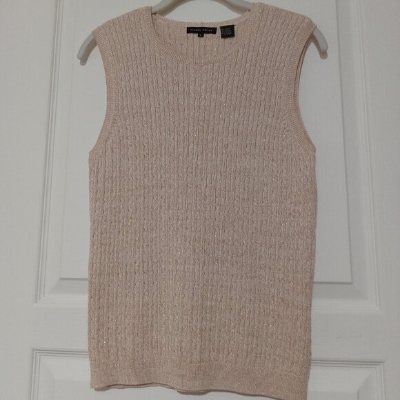 Jeanne Pierre Gold Metallic Twin Set, Size Small - Picture 10 of 12